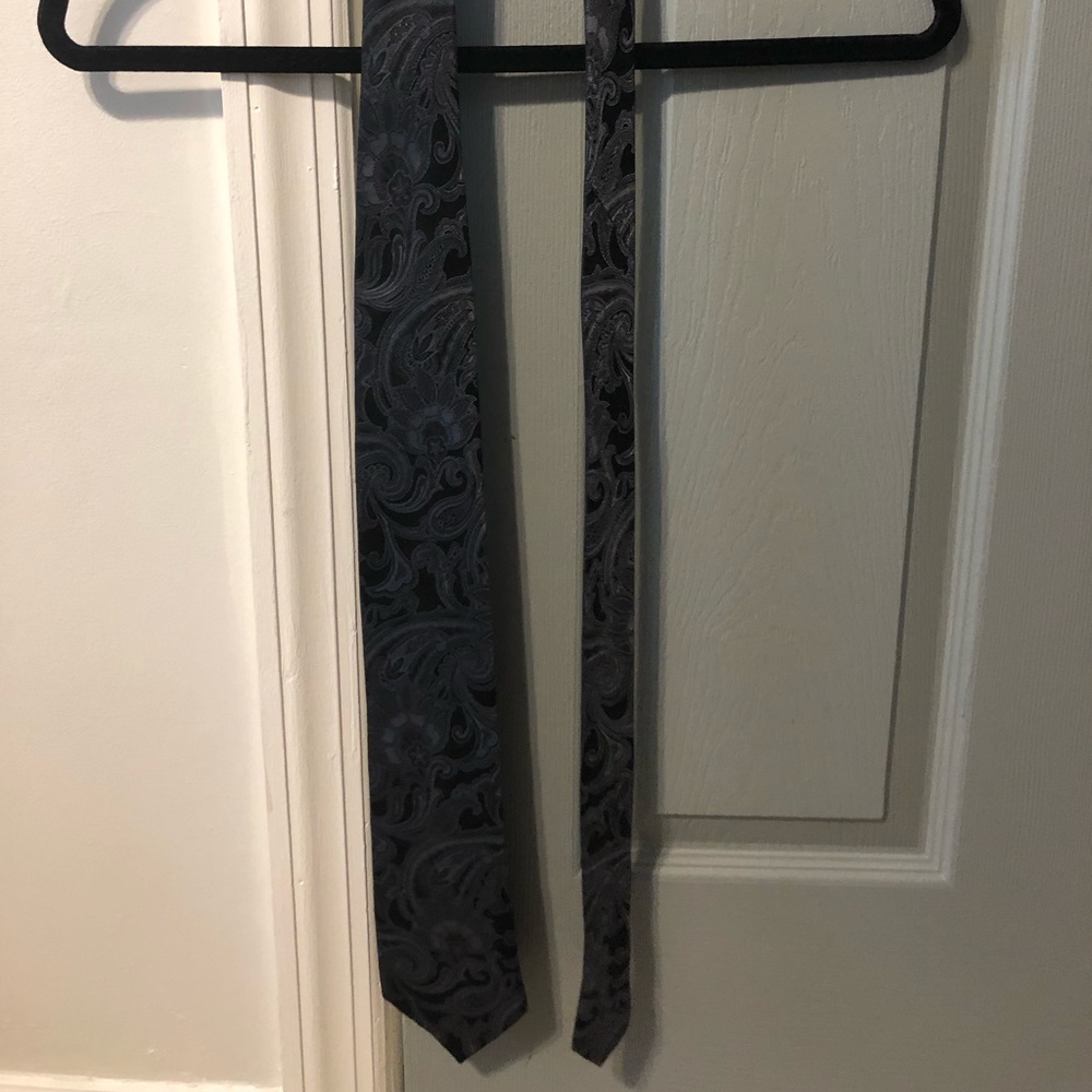 Donald trump black paisley print tie